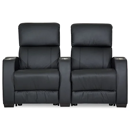 2-Seat Reclining Home Theater Sectional with 3 Cupholders